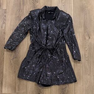 Zara Black Sequin Jumpsuit
